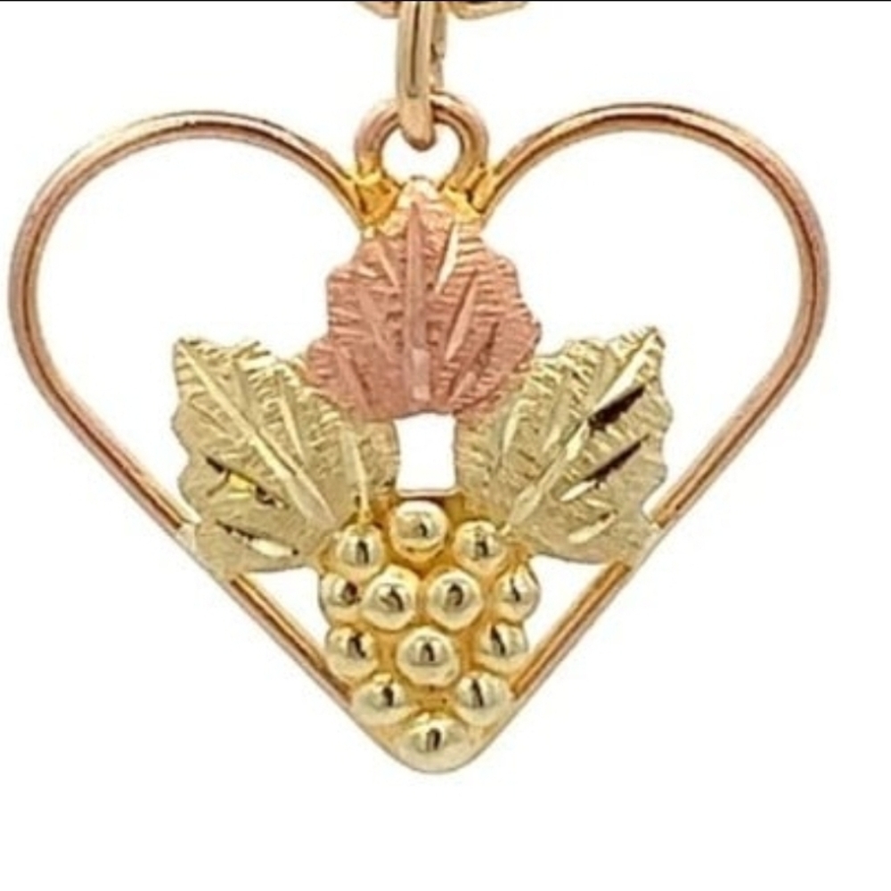 N217  10k tri-Color Black Hills Gold Pendant Charm.Chain not included.